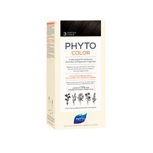 Phytocolor 3 Dark Brown 50ml + Creme Revelador 50ml + Tratamento 12ml